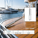 Hand Swage Lifeline Stud RH Cable Rail, T316 Stainless Steel Marine Grade Thread Wire Rope Railing Fitting - PACK 4