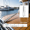 Hand Swage Lifeline Stud RH Cable Rail, T316 Stainless Steel Marine Grade Thread Wire Rope Railing Fitting - PACK 4