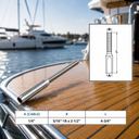 Hand Swage Lifeline Stud RH Cable Rail, T316 Stainless Steel Marine Grade Thread Wire Rope Railing Fitting - PACK 4