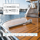 Marine T316 Stainless Steel Streamline Adjustable Jaw, Cable Rail Jaw Fitting for Wire Rope, Deck, Dock, and Railing - PACK 4