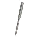Marine T316 Stainless Steel Cable Lag Swage Stud, Cable Railing Rail Fitting for Deck, Dock, Stair, and Wire Rope - PACK 4