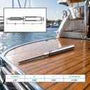 Marine T316 Stainless Steel Cable Lag Swage Stud, Cable Railing Rail Fitting for Deck, Dock, Stair, and Wire Rope - PACK 4