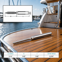 Marine T316 Stainless Steel Cable Lag Swage Stud, Cable Railing Rail Fitting for Deck, Dock, Stair, and Wire Rope - PACK 4