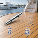 Marine Grade T316 Stainless Steel Swageless Jointer, Cable Railing Wire Rope Connector for Deck, Dock, Stair - PACK 4