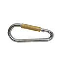 T304 Stainless Steel Quick Link with Spring Loaded Lock, Copper Spring Gate Connector for Chain, Rope, Cable - PACK 4