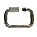 T316 Stainless Steel Square Quick Link Chain Connector, Marine Grade Locking Carabiner for Rope, Chain, Cable, and Rigging - PACK 4
