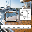 T316 Stainless Steel Square Quick Link Chain Connector, Marine Grade Locking Carabiner for Rope, Chain, Cable, and Rigging - PACK 4