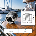 Marine Grade T303 Stainless Steel Threaded Lag Insert, Cable Rail Screw Insert for Deck, Stair, Balcony - PACK 4