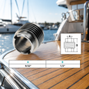 Marine Grade T303 Stainless Steel Thread Plain Lag Insert, Cable Rail Screw Insert for Deck, Stair, Balcony - PACK 4