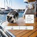 Marine Grade T303 Stainless Steel Thread Plain Lag Insert, Cable Rail Screw Insert for Deck, Stair, Balcony - PACK 4