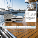T316 Stainless Steel Streamline Fixed Jaw for Cable Railing, Marine Grade Cable Rail Jaw Terminal for Deck, Stair - PACK 4