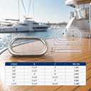 Drop Forged Non-Magnetic T316 Stainless Steel Master Link, Marine Grade Rigging Connector for Lifting, Chain, and Sling Hardware