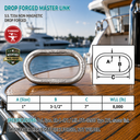 Drop Forged Non-Magnetic T316 Stainless Steel Master Link, Marine Grade Rigging Connector for Lifting, Chain, and Sling Hardware