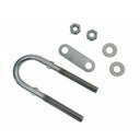 T304 Stainless Steel U-Bolt, U Shaped Fastener with Threaded Ends for Pipe, Railing, Mounting - PACK 4