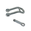 Marine Boat Headboard Shackle with Captive Pin, Stainless Steel Sailboat Rigging Shackle for Rope, Cable - PACK 4