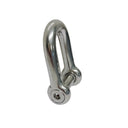 T316 Stainless Steel D Shackle with Hex Sink Screw Pin, Marine Grade Rigging Shackle for Boat, Anchor, Chain - PACK 4
