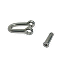 T316 Stainless Steel D Shackle with Hex Sink Screw Pin, Marine Grade Rigging Shackle for Boat, Anchor, Chain - PACK 4