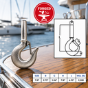 Marine Grade Shank Hook Drop Forged Hook Rigging Stainless Steel T316 - PACK 4