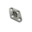 T304 Stainless Steel Diamond Pad Eye Plate, Hammock Rigging Boat Deck Hardware for Rope, Chain, Cable - PACK 4