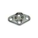 T304 Stainless Steel Diamond Pad Eye Plate, Hammock Rigging Boat Deck Hardware for Rope, Chain, Cable - PACK 4
