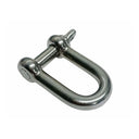 T316 Stainless Steel D Chain Shackle with Screw Pin - PACK 5