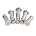 T316 Stainless Steel Marine Clevis Pin, Round Fastener Pin for Yacht, Sailing, Boat Rigging, Deck - PACK 5