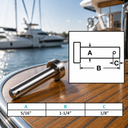 T316 Stainless Steel Marine Clevis Pin, Round Fastener Pin for Yacht, Sailing, Boat Rigging, Deck - PACK 5