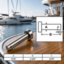 T316 Stainless Steel Marine Clevis Pin, Round Fastener Pin for Yacht, Sailing, Boat Rigging, Deck - PACK 5