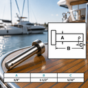T316 Stainless Steel Marine Clevis Pin, Round Fastener Pin for Yacht, Sailing, Boat Rigging, Deck - PACK 5
