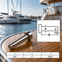 T316 Stainless Steel Marine Clevis Pin, Round Fastener Pin for Yacht, Sailing, Boat Rigging, Deck - PACK 5