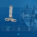 Stainless Steel T316 Swageless Deck Toggle for 1/8" 3/16" Cable Wire Rope, Marine Boat Cable Railing Terminal Fitting - PACK 10