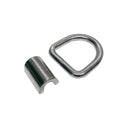 T316 Stainless Steel Weld-On Lashing Ring D-Ring, Marine Boat Tie-Down Anchor for Trailer, Deck, Dock - PACK 4