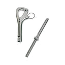 T316 Stainless Steel Pelican Hook Shackle, Marine Grade Cable Wire Release Hook for Boat, Yacht - PACK 10