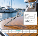 T316 Stainless Steel Pelican Hook Shackle, Marine Grade Cable Wire Release Hook for Boat, Yacht - PACK 10