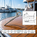T316 Stainless Steel Pelican Hook Shackle, Marine Grade Cable Wire Release Hook for Boat, Yacht - PACK 10