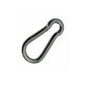 T316 Stainless Steel Carabiner Spring Snap Hook, Marine Grade Clip Connector for Rope, Chain, Cable, Boat - PACK 5