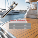 Marine Boat T316 Stainless Steel Push And Go Swageless Toggle, Cable Wire Rope Terminal Fitting for Deck, Dock - PACK 4