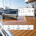 Marine T316 Stainless Steel Push And Go Swageless Dome Receiver, Cable Wire Rope Fitting for Deck, Dock, and Rail Systems - PACK 4