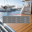 Marine T316 Stainless Steel Push And Go Swageless Deck Toggle, Cable Wire Rope Fitting for Deck, Dock, and Rail Systems - PACK 4