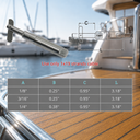 Marine Boat T316 Stainless Steel Push And Go Swageless Drop Pin, Cable Wire Rope Fitting for Deck, Dock, and Rail Systems - PACK 4