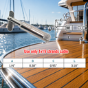 Marine Boat T316 Stainless Steel Push And Go Swageless Drop Pin, Cable Wire Rope Fitting for Deck, Dock, and Rail Systems - PACK 4