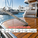 T316 Stainless Steel Push And Go Deck Toggle Turnbuckle, Marine Grade Cable Tensioner for 1/4" and 3/16" Cable - PACK 4