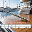 Push And Go Drop Pin Turnbuckle with 1/4"-20 Thread, Stainless Steel Cable Wire Tensioner for Cable Railing and Marine Use - PACK 4