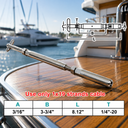Push And Go Drop Pin Turnbuckle with 1/4"-20 Thread, Stainless Steel Cable Wire Tensioner for Cable Railing and Marine Use - PACK 4
