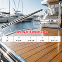 Marine T316 Stainless Steel Push And Go Threaded Turnbuckle, Cable Wire Rope Tensioner for Deck, Dock, Rail, and Lifeline Systems - PACK 4