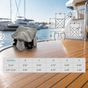 T316 Stainless Steel Wire Rope Net Star Clip, Marine Grade Wire Net Clip for Cable Netting, Rigging, and Outdoor Hardware - PACK 4