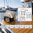 T316 Stainless Steel Wire Rope Net Star Clip, Marine Grade Wire Net Clip for Cable Netting, Rigging, and Outdoor Hardware - PACK 4