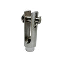 Marine T316 Stainless Steel Right Handed Threaded Yoke End, Cable Rail and Rigging Fork Terminal for Boat, Dock, and Deck Hardware