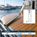 Marine Grade T316 Stainless Steel Cable Hand Swage Stud, Wire Rope Cable Rail Terminal Fitting for Deck, Dock - PACK 4