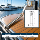 Marine Grade T316 Stainless Steel Cable Hand Swage Stud, Wire Rope Cable Rail Terminal Fitting for Deck, Dock - PACK 4